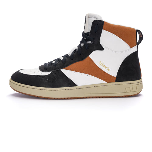 Carl Hi  Cut Chalk White | Cognac Brown