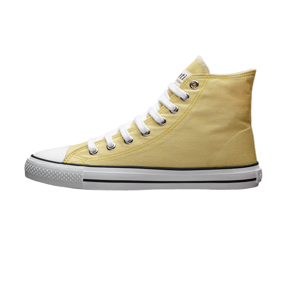 Fair Trainer White Cap Hi Cut Watersign Yellow | Just White