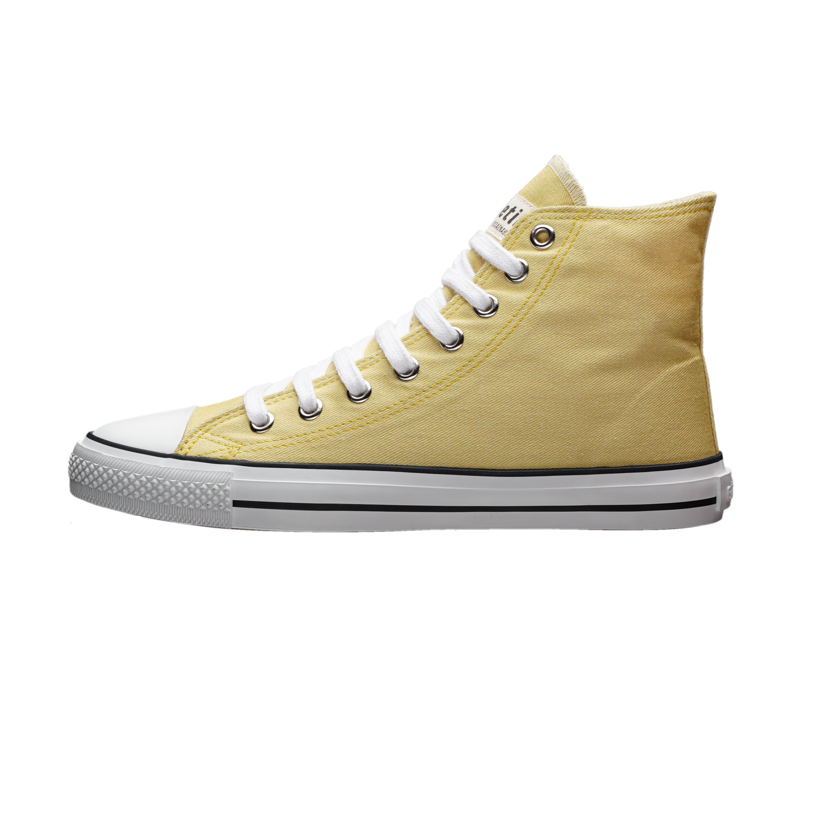 Fair Trainer White Cap Hi Cut Watersign Yellow | Just White
