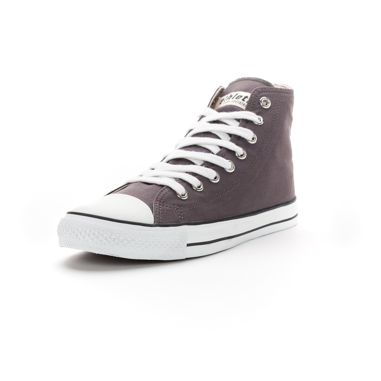Fair Trainer White Cap Hi Cut Pewter Grey | Just White