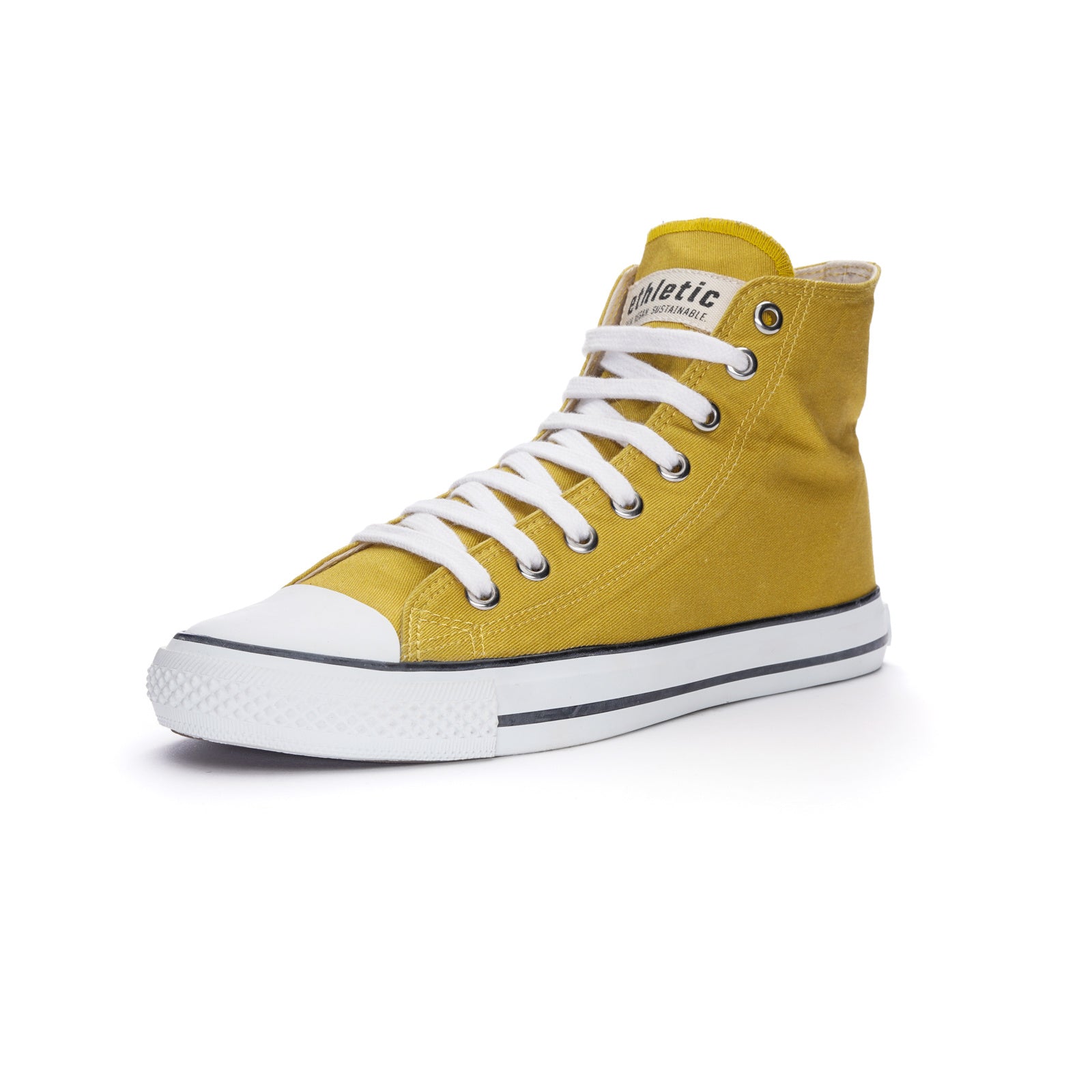 Fair Trainer White Cap Hi Cut Mustard Yellow P | Just White