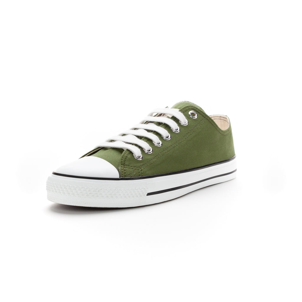 Fair Trainer White Cap Lo Cut Camping Green | Just White