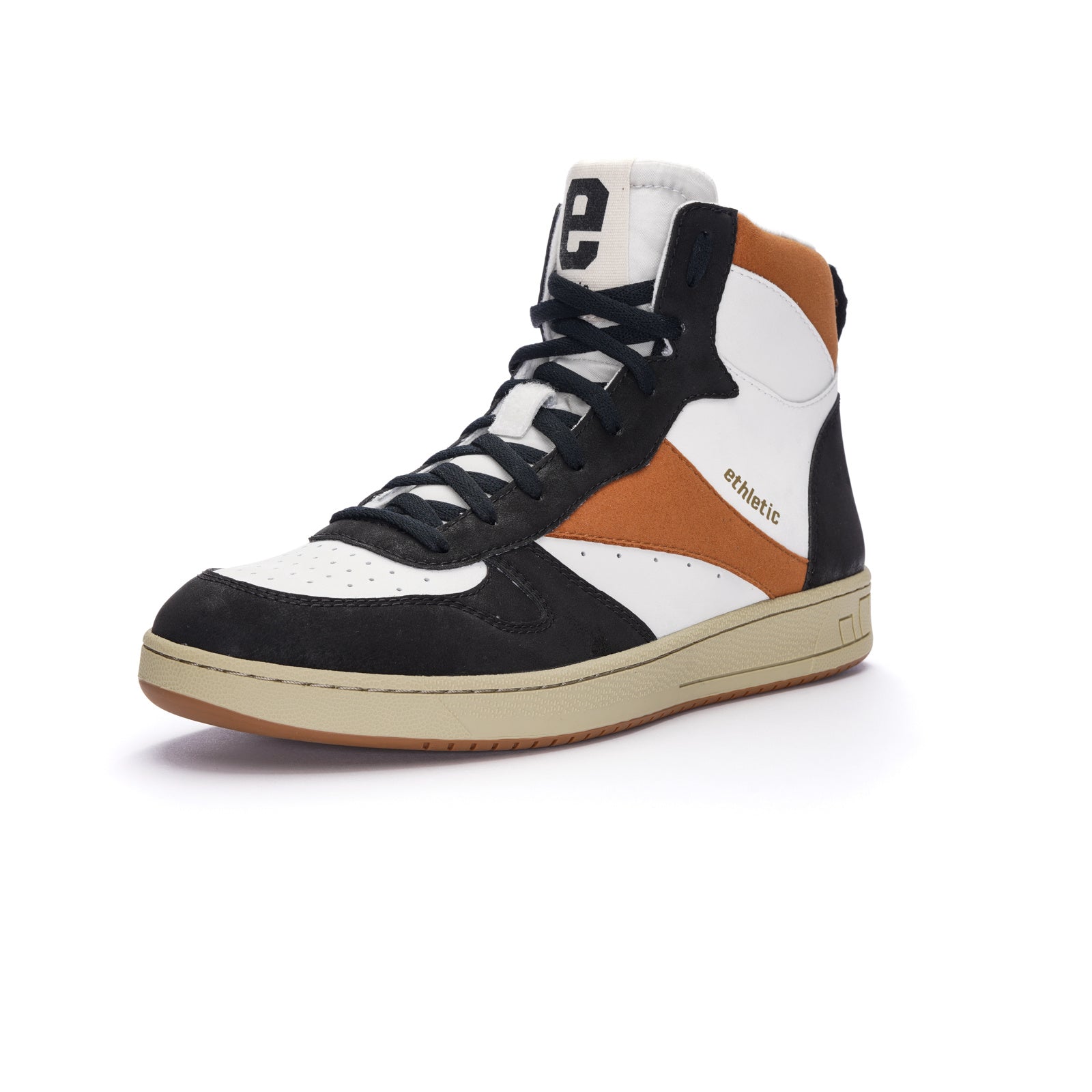 Carl Hi  Cut Chalk White | Cognac Brown
