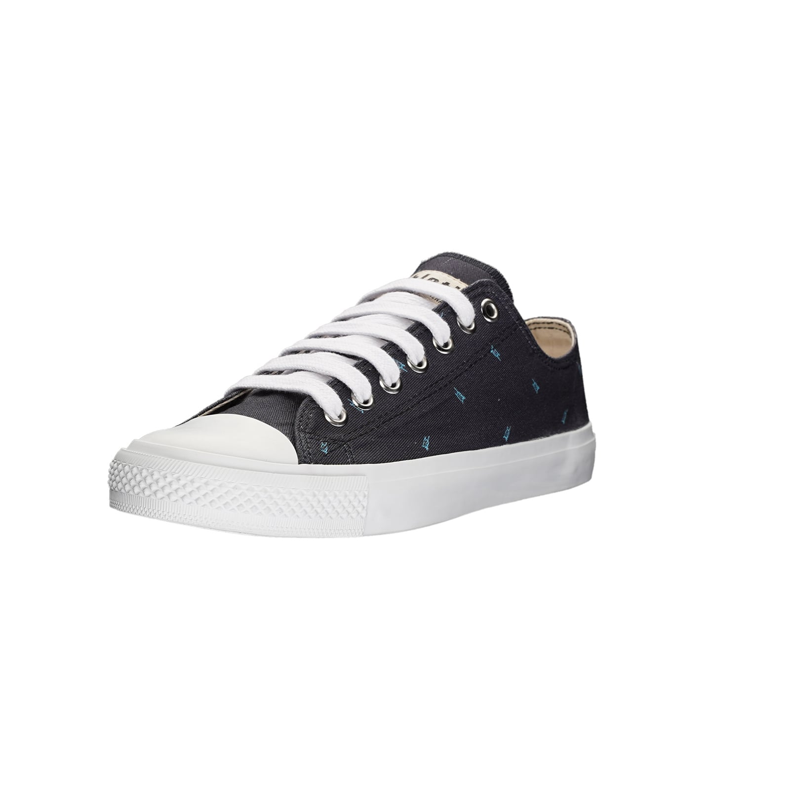 Fair Trainer White Cap Lo Cut Snow Leopard Blue | Just White