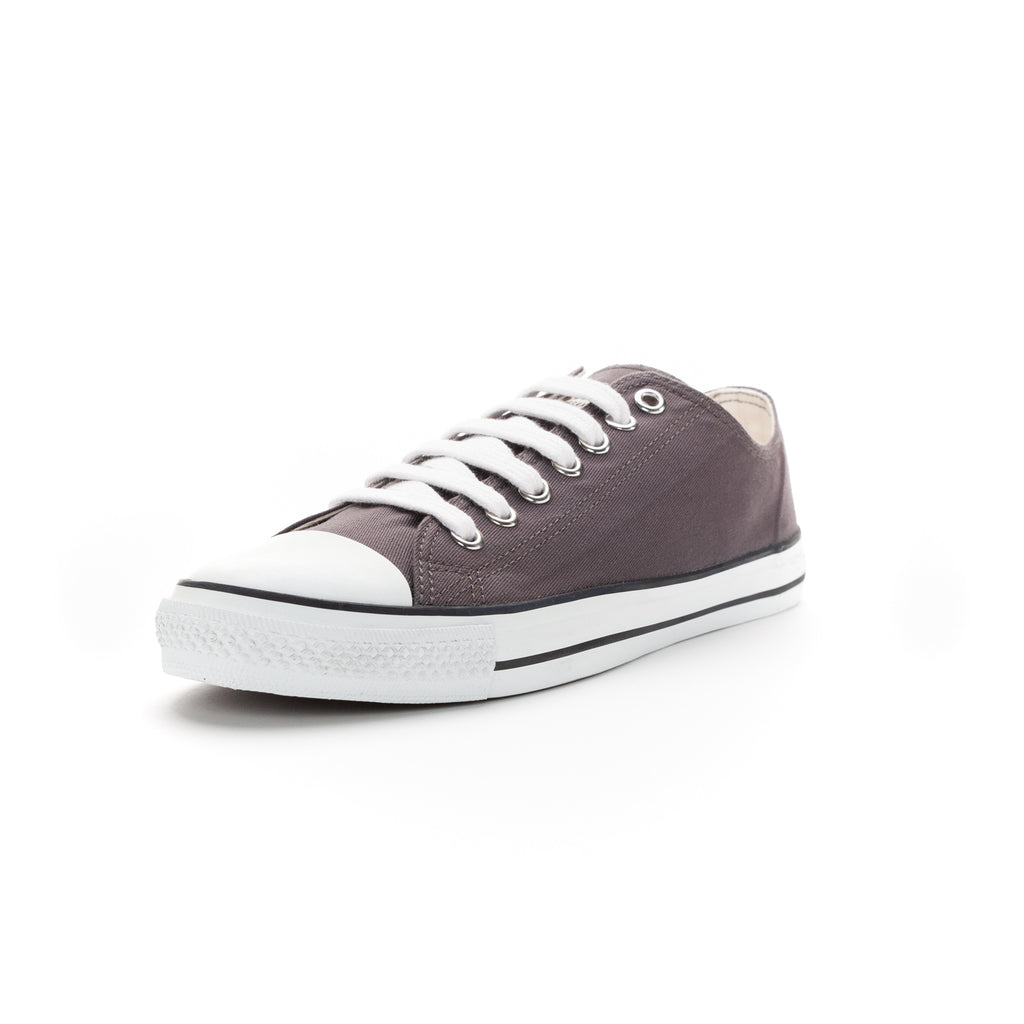 Fair Trainer White Cap Lo Cut Pewter Grey | Just White