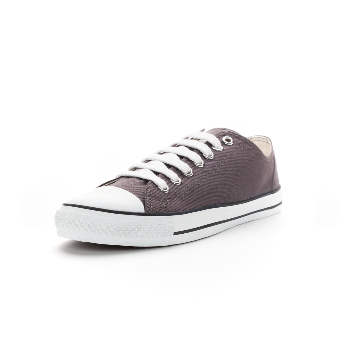 Fair Trainer White Cap Lo Cut Pewter Grey | Just White