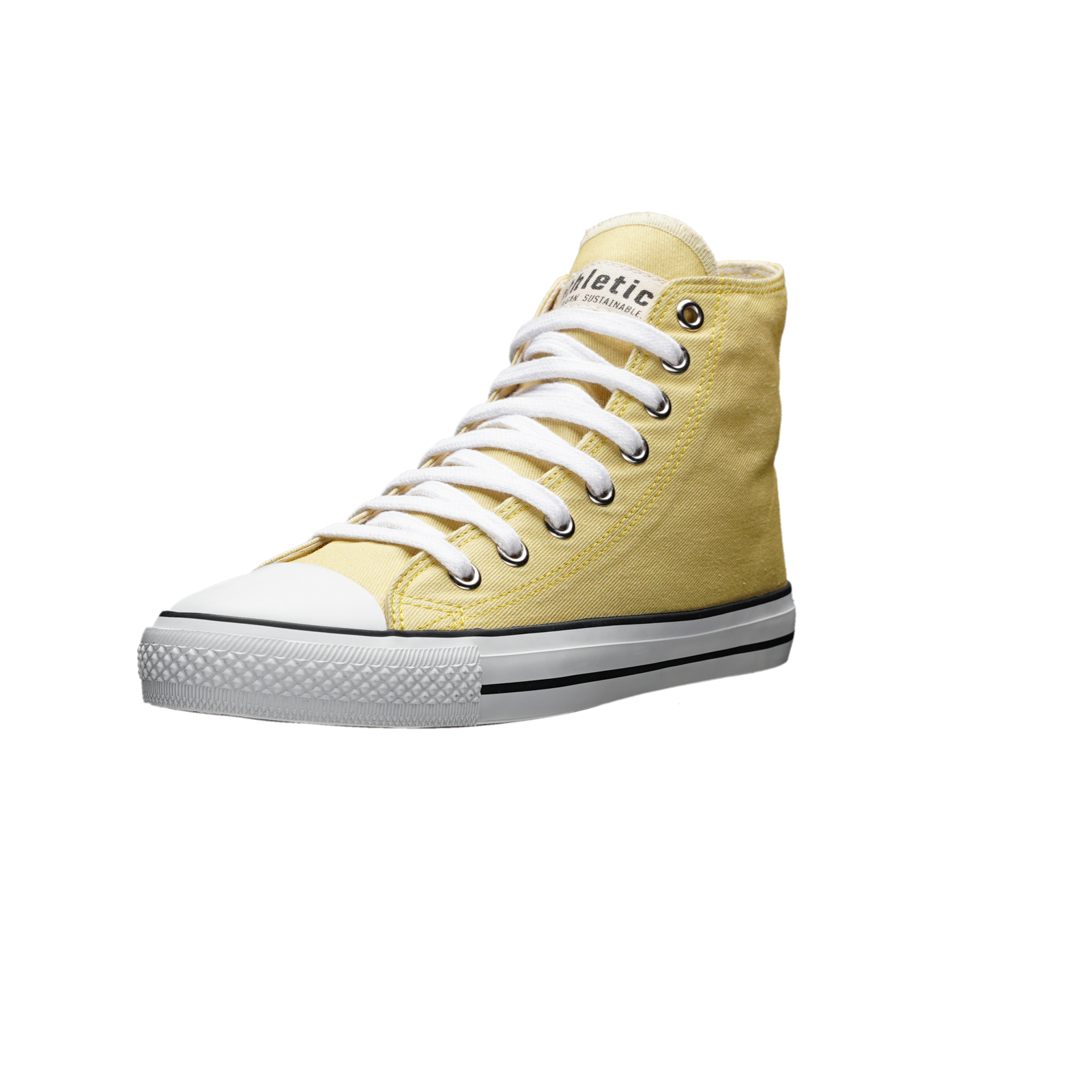 Fair Trainer White Cap Hi Cut Watersign Yellow | Just White