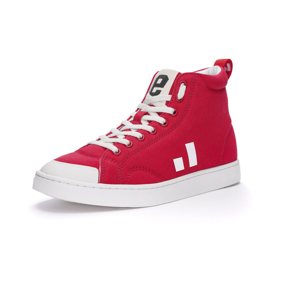 Fair Trainer Active Hi Cut Cranberry Red | Just White