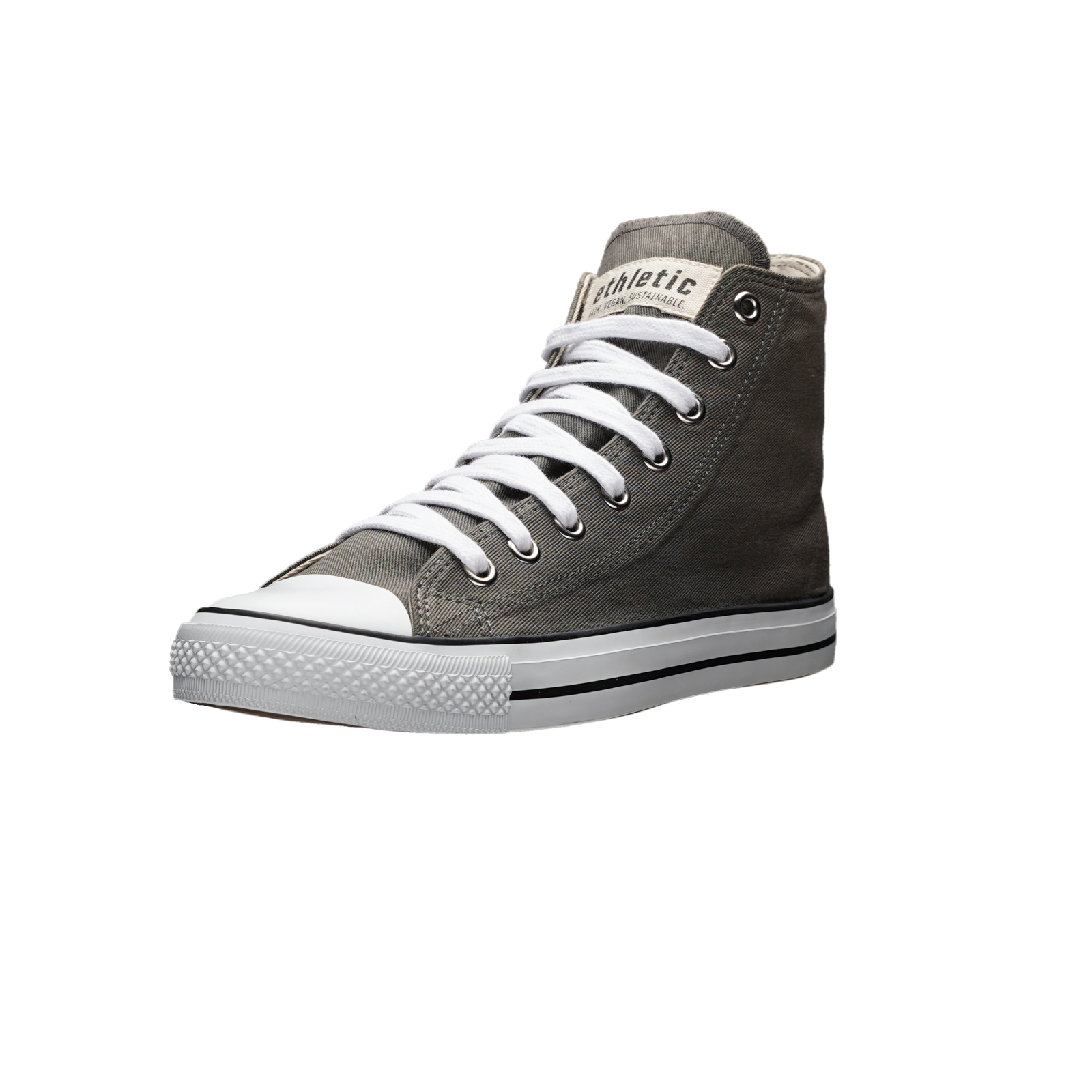 Fair Trainer White Cap Hi Cut Donkey Grey | Just White