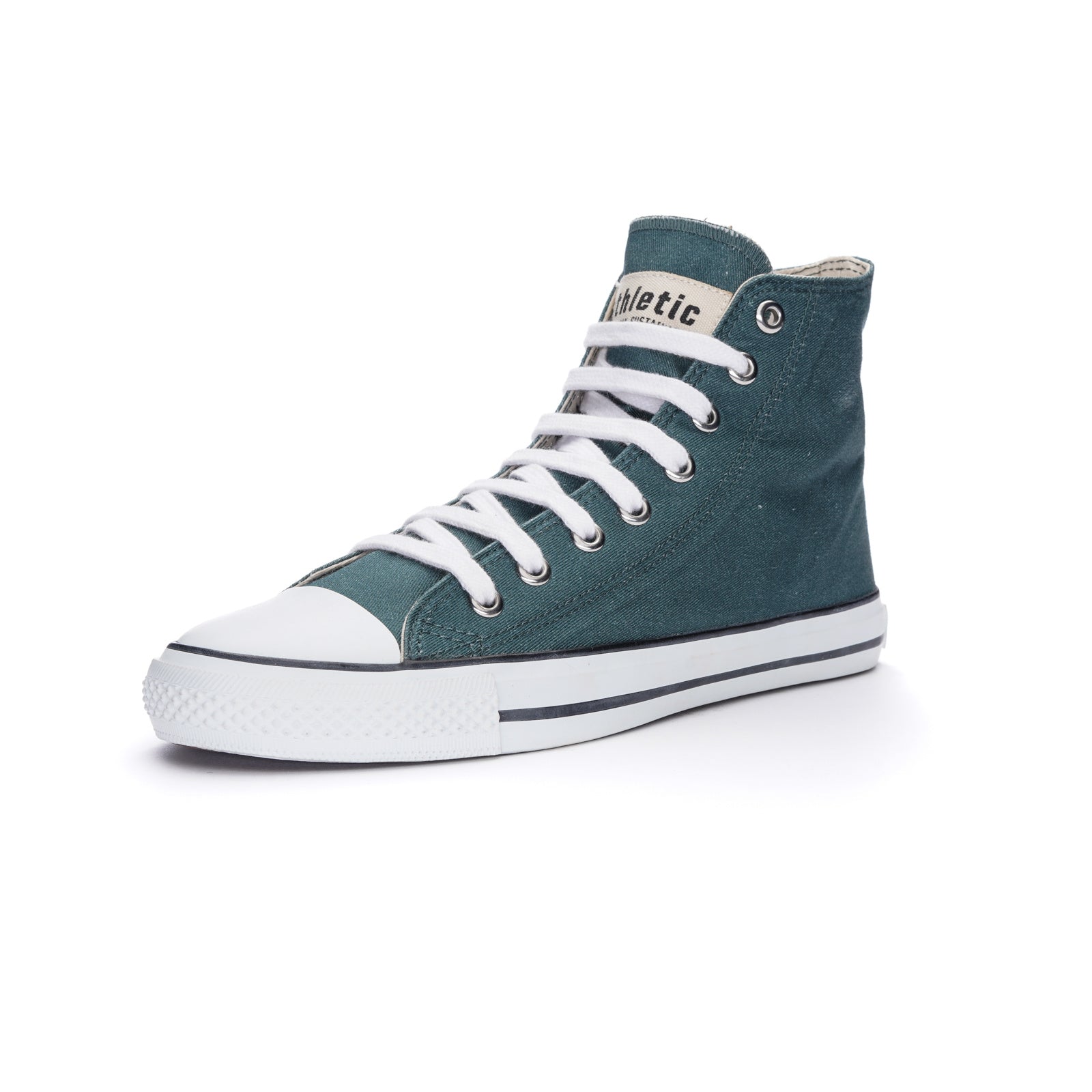 Fair Trainer White Cap Hi Cut Fir Tree Green P | Just White