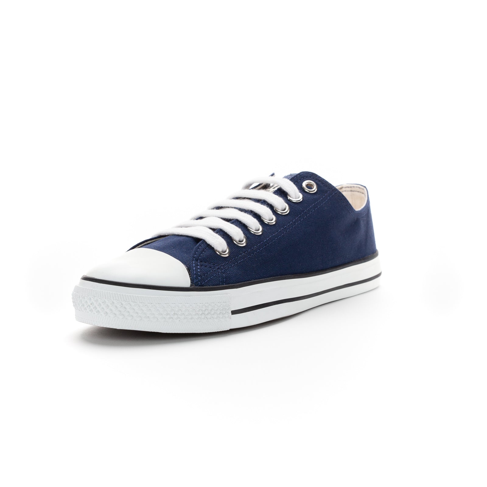 Fair Trainer White Cap Lo Cut Ocean Blue | Just White