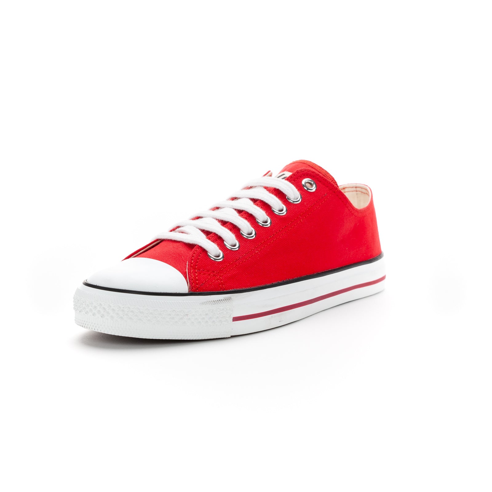 Fair Trainer White Cap Lo Cut Cranberry Red | Just White