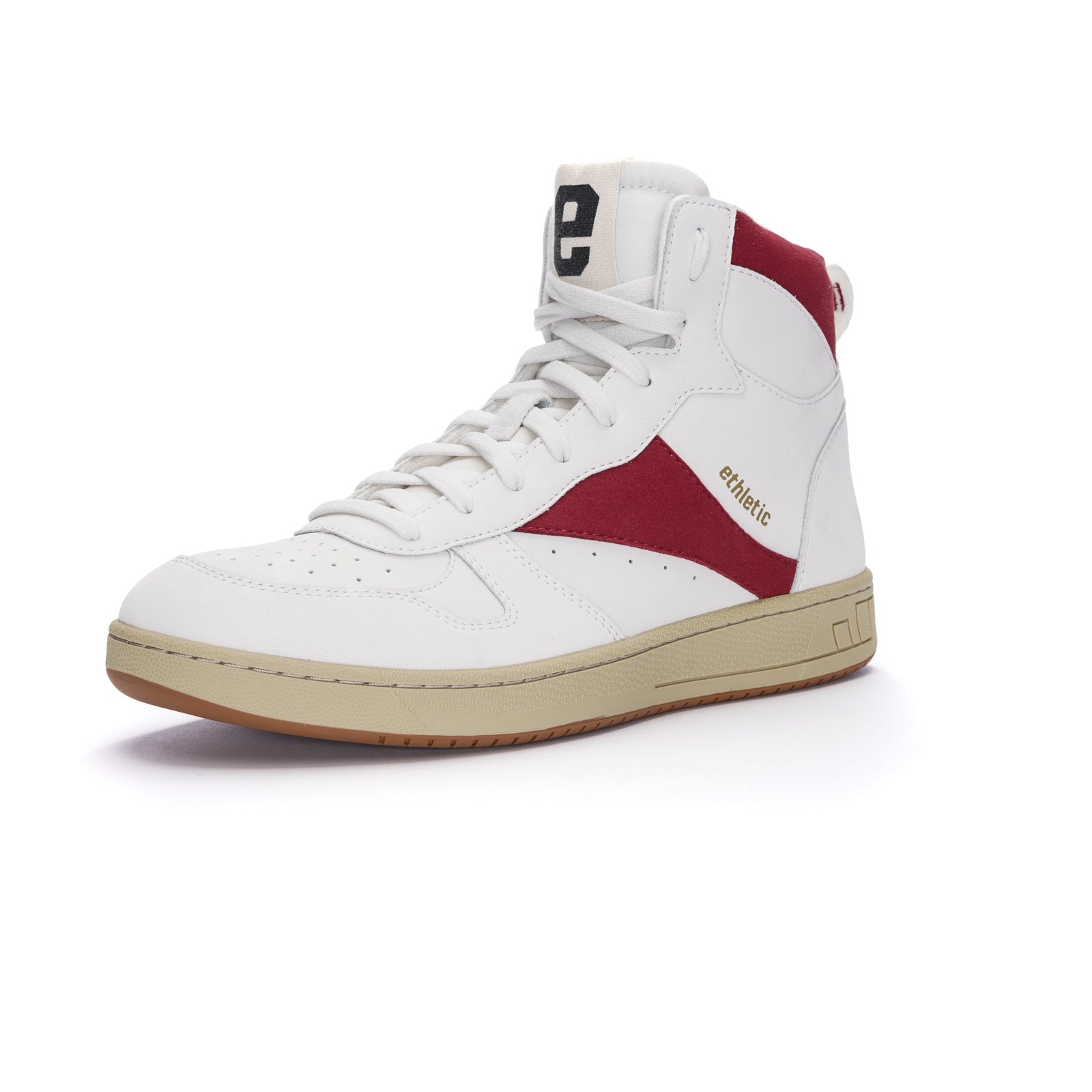 Carl Hi Cut Chalk White | Accent Rio Red