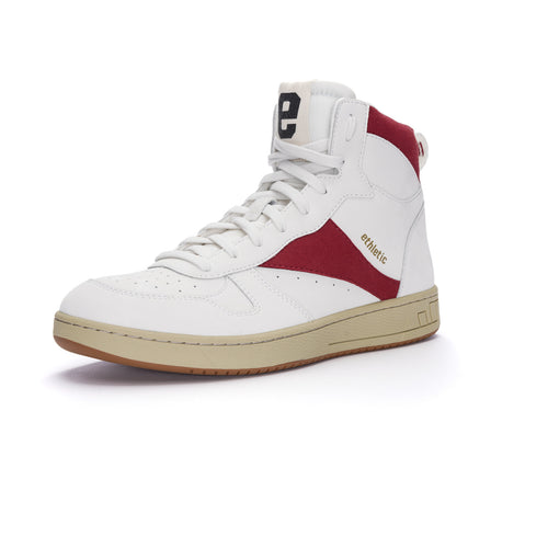 Carl Hi Cut Chalk White | Accent Rio Red