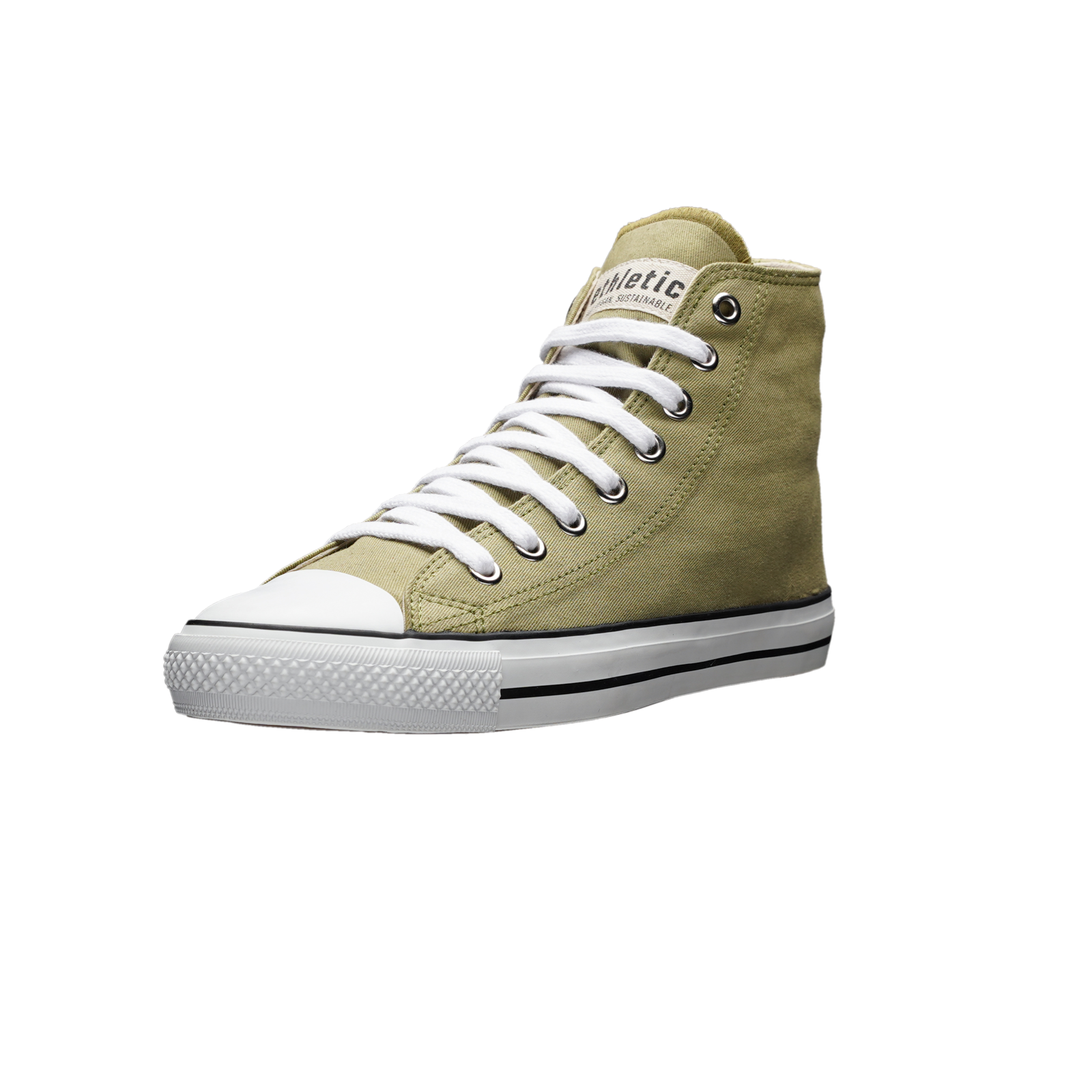 Fair Trainer White Cap Hi Cut Watersign Green | Just White