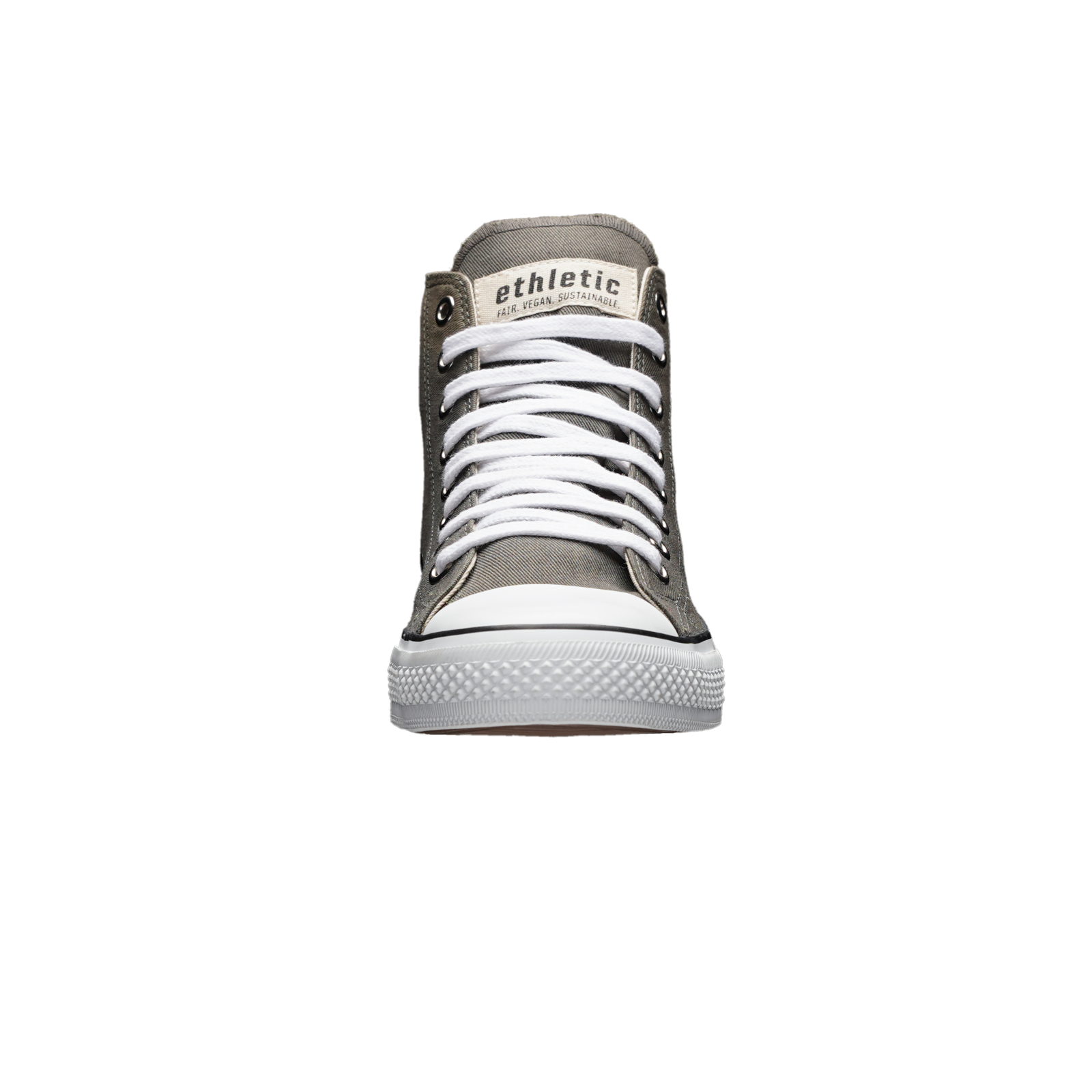 Fair Trainer White Cap Hi Cut Donkey Grey | Just White