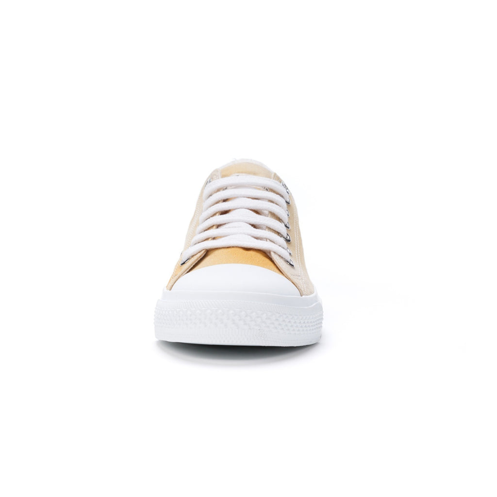 Fair Trainer White Cap Lo Cut Golden Shine | Just White