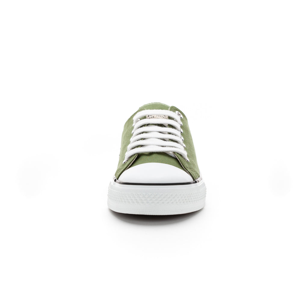 Fair Trainer White Cap Lo Cut Camping Green | Just White