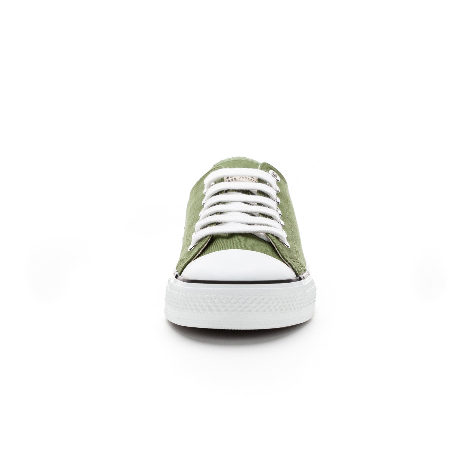 Fair Trainer White Cap Lo Cut Camping Green | Just White