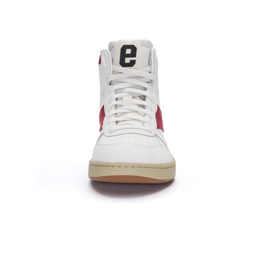 Carl Hi Cut Chalk White | Accent Rio Red