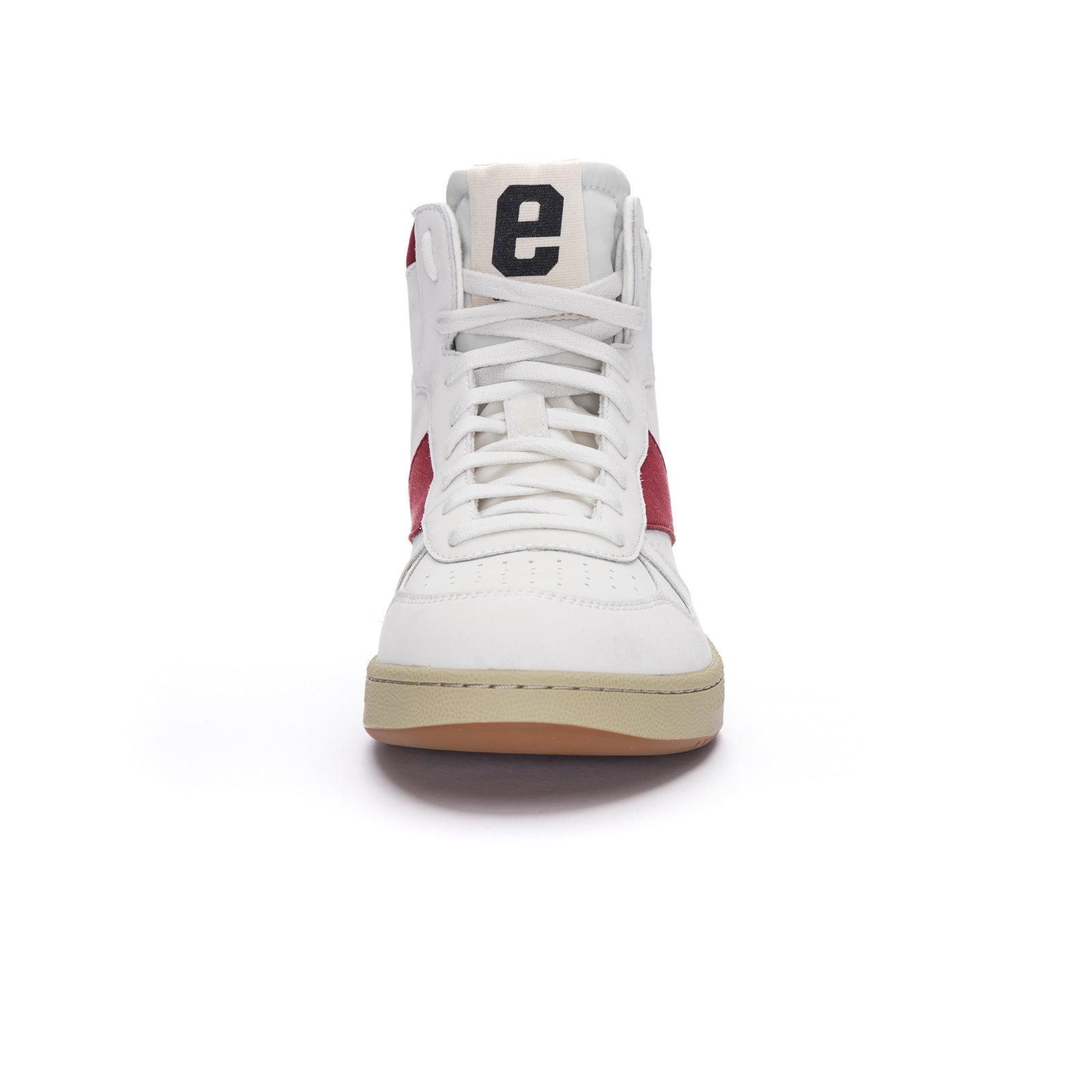 Carl Hi Cut Chalk White | Accent Rio Red